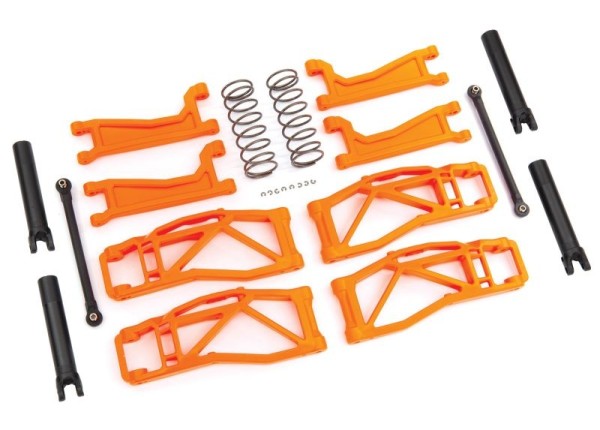 Querlenker-Set orange mit Spurstangen, Halbwellen, Federn TRX8995T