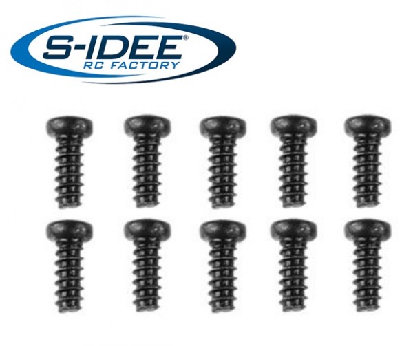 s-idee® 25-LS14 Zubehör Ersatzteil Schrauben Rundkopf 2,6 x 5 x 6 mm für RC-Modell S9125 18173 1:10