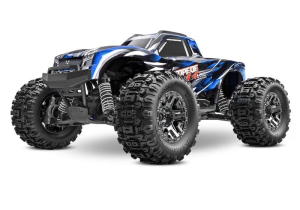 NEU TRAXXAS Stampede 4x4 VXL HD blau 1/10 Monster-Truck RTR Brushless, ohne Akku und Ladegerät Clipl