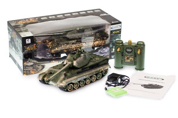 s-idee® 99813 Battle Panzer 1:28 mit integriertem Infrarot Kampfsystem 2.4 Ghz RC R/C ferngesteuert